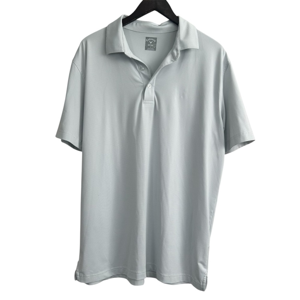 4/$25 Callaway Men's Light Gray blue Polo golf Shirt